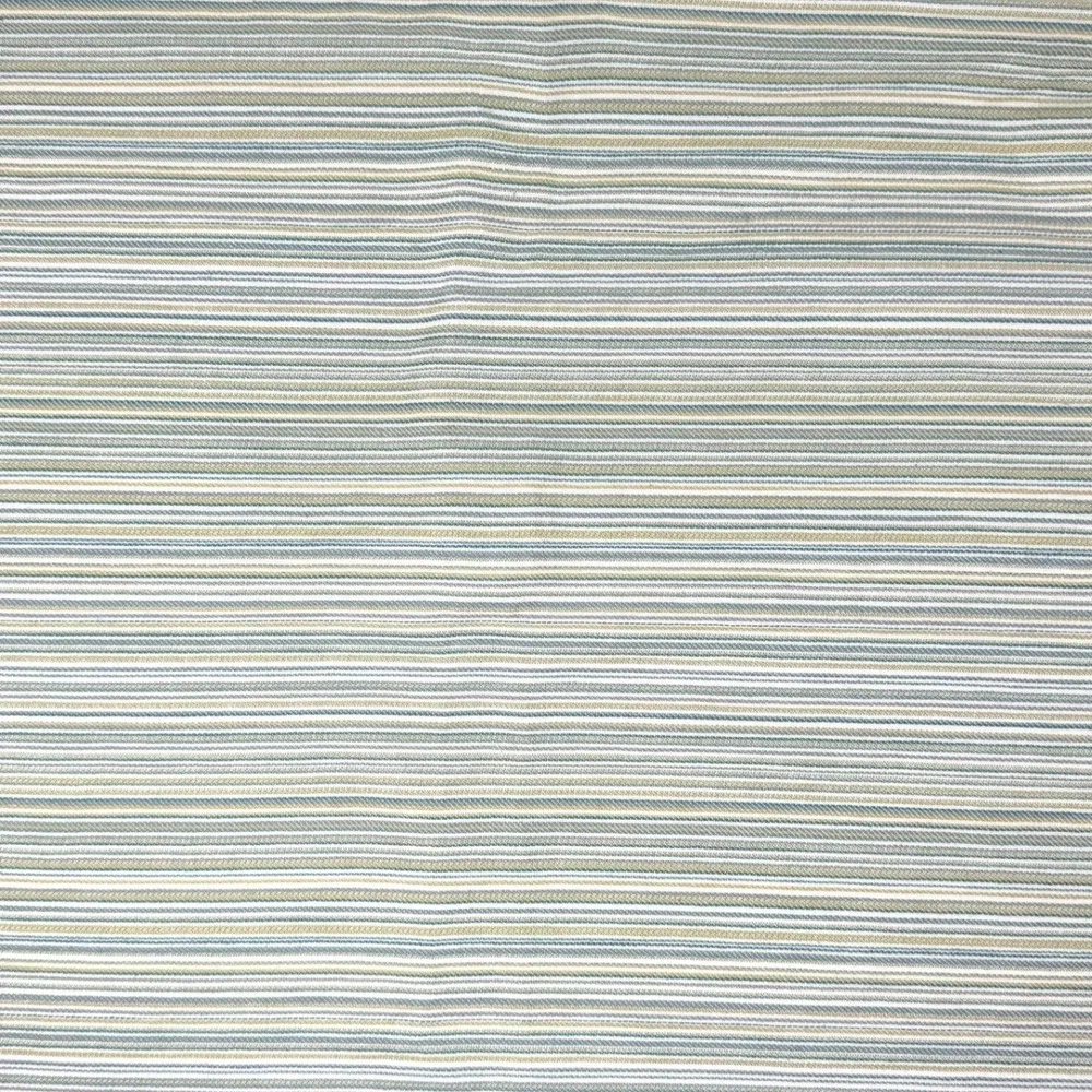 Woven Upholstery Fabric Sage Green Teal Cream Striped Textile 1/2 yd x 60